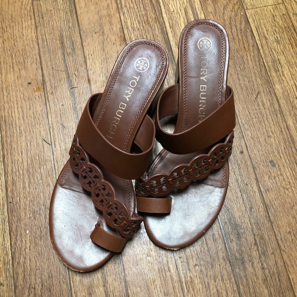 Tory Burch Tan Heeled Sandals